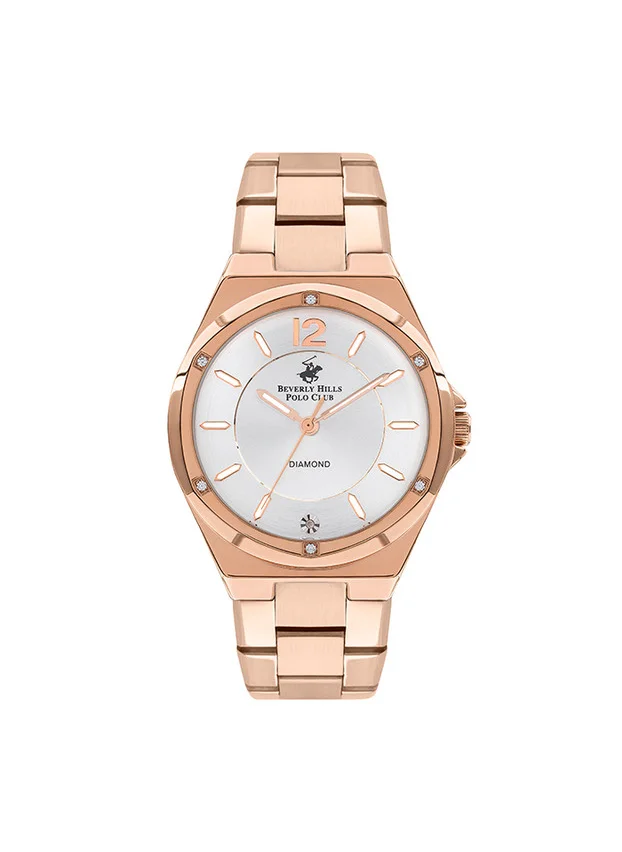 BEVERLY HILLS POLO CLUB Beverly Hills Polo Club BP3351X.430 Women's Analog Display Watch & Metal Strap Rose Gold