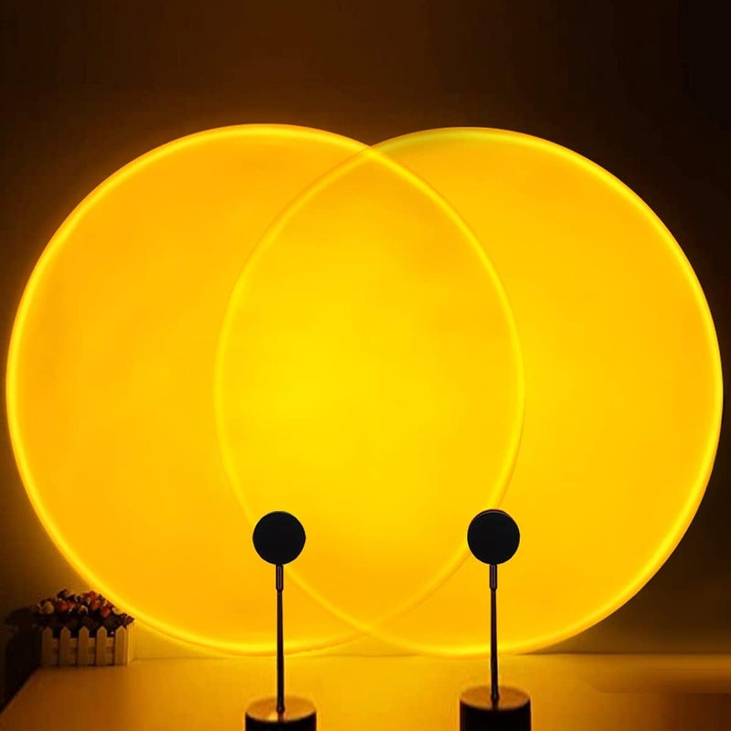 مصباح غروب الشمس المتوهج الجمالي - ضوء ليلي دوار LED - مصباح إسقاط USB لديكور غرفة مريح، وإضاءة تصوير، وأجواء غرفة نوم، وهدية احتفالية، وخلفيات محيطة رائعة للإنستغرام  - Image 4