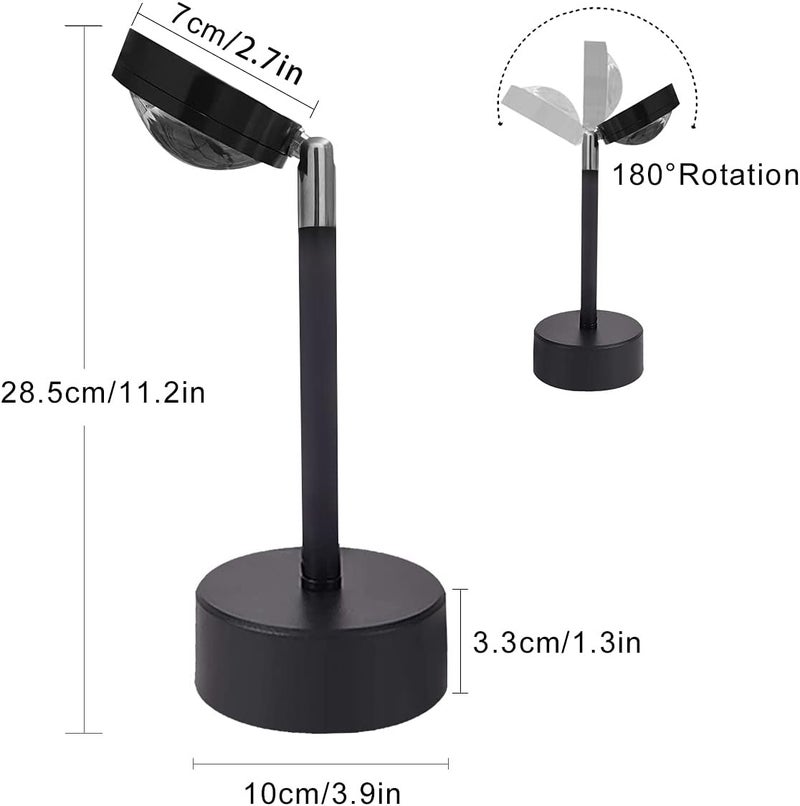 مصباح غروب الشمس المتوهج الجمالي - ضوء ليلي دوار LED - مصباح إسقاط USB لديكور غرفة مريح، وإضاءة تصوير، وأجواء غرفة نوم، وهدية احتفالية، وخلفيات محيطة رائعة للإنستغرام  - Image 3