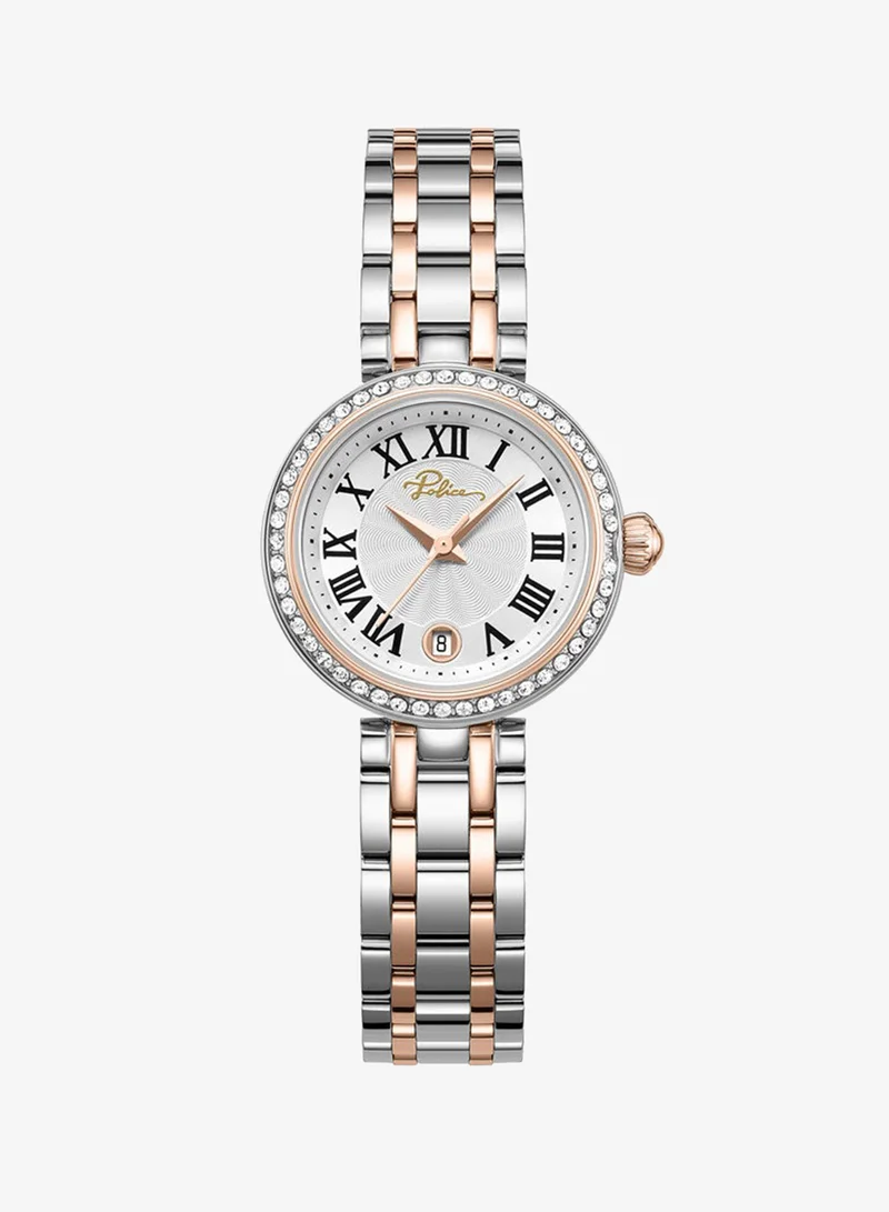 Police Denali 36mm Women's Watch with Silver Dial & 316L Stainless Steel 5-Link Bracelet