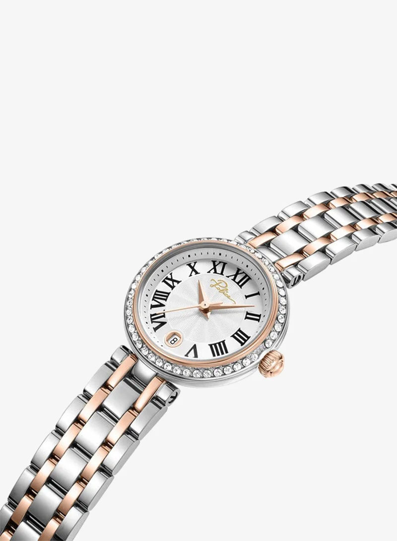 Police Denali 36mm Women's Watch with Silver Dial & 316L Stainless Steel 5-Link Bracelet
