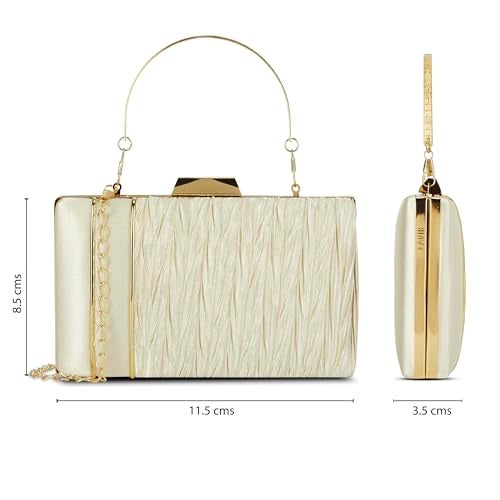 Lavie Women's Anya Pleat Handle Framed Clutch | Ladies purse | Gift For Girl, Women - Image 4