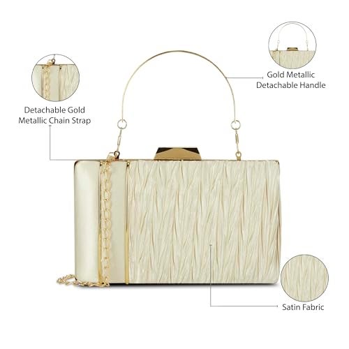Lavie Women's Anya Pleat Handle Framed Clutch | Ladies purse | Gift For Girl, Women - Image 3