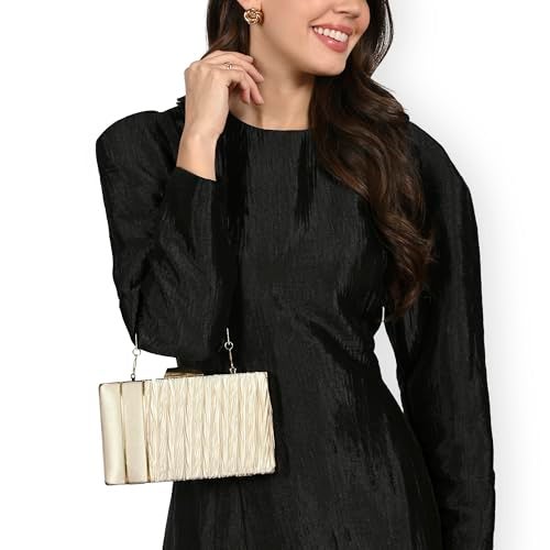 Lavie Women's Anya Pleat Handle Framed Clutch | Ladies purse | Gift For Girl, Women - Image 2