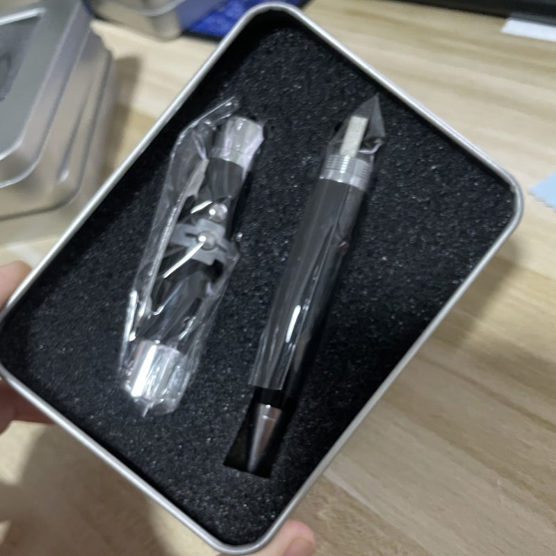 Creative High Speed USB Flash Drive Ballpoint Pen 4GB Capacity With Pen Only 2 Pcs Without Box Black Metal Memory Stick Portable Business Gift - Image 2