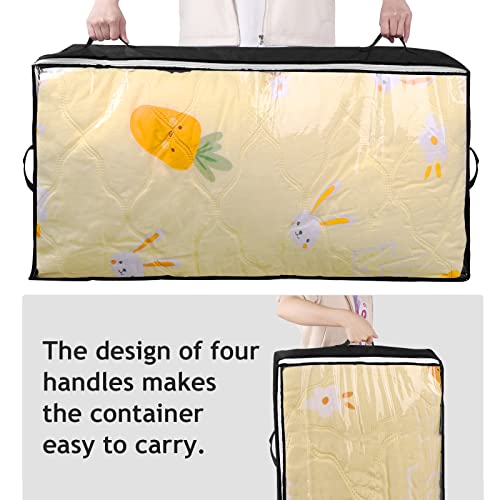 Budding Joy 6 Pack Under Bed Storage Containers Organizer, Large Capacity Underbed Clothes Storage Bins, Bedroom Organization and Storage, Foldable Storage Bags for Clothes Pillow Blankets Bedding - Image 3