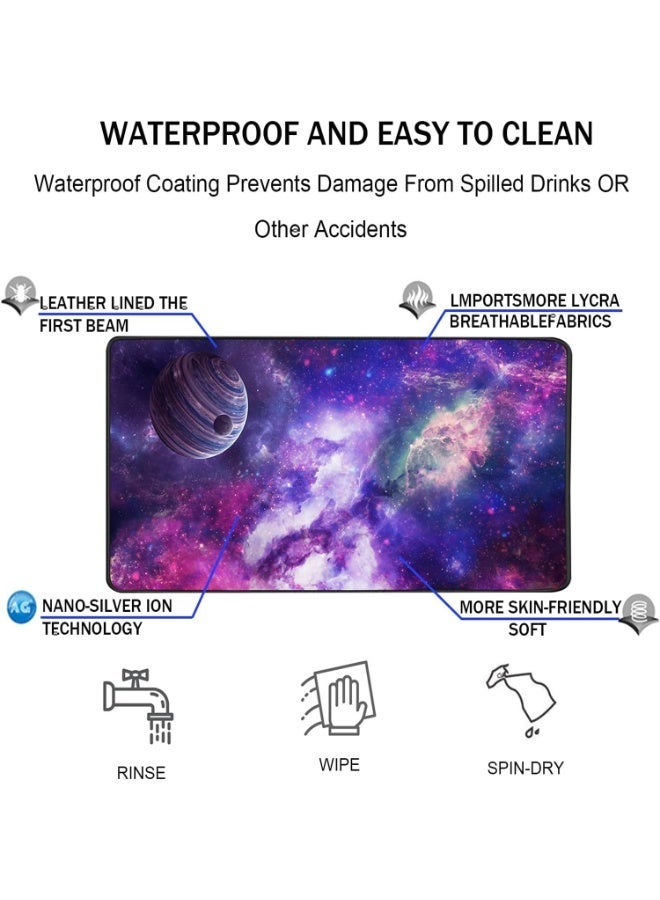 Large Extended Gaming Mouse Pad, Long Mouse Pad, Extra-Large Stitched-Edge Mouse Pad, Xxl Non-Slip Computer Keyboard Mat – Suitable For Gaming, Desktop, Office, And Home Use - Image 4