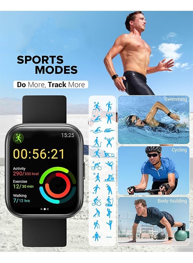 HAVEN TS10 Pro Smart Watch, HD Display, Bluetooth Calling, Health Monitoring GPS Sport Band, Multifunctional Watch, iOS and Android Compatible - Black - Image 3