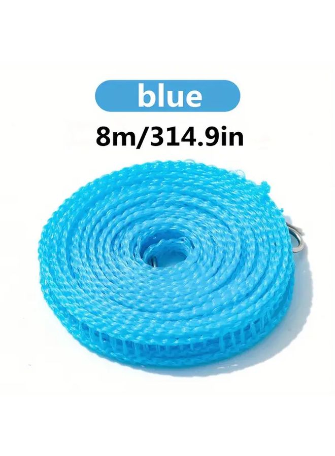 Heavy Duty Nylon Clothesline Rope Blue 8 Meters Windproof Anti Slip Outdoor Balcony - Image 4
