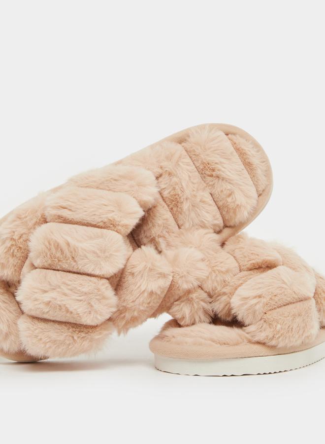 Styli Styli Textured Fluffy Bedroom Slippers  - Image 4