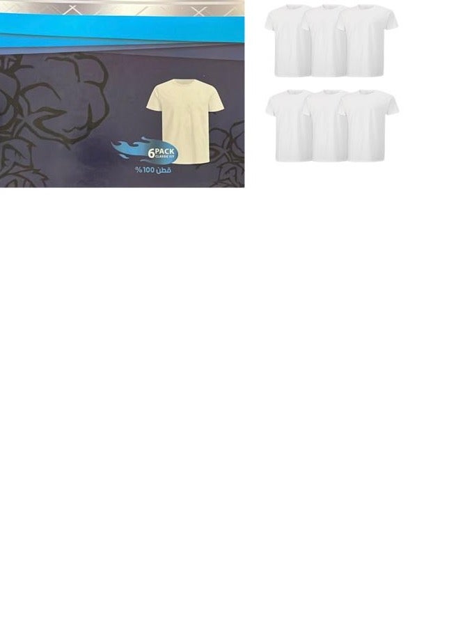 Round half sleeve T-shirt, 100% cotton, Egyptian made (6 pieces).  - Image 1