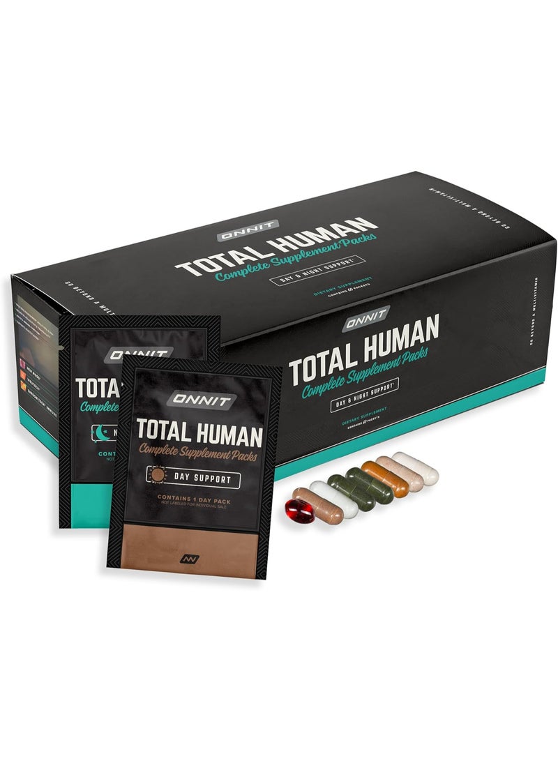Onnit Total Human Day and Night Vitamin Packs for Men and Women,Capsule, Adult Multivitamin, 30-Day Supply - Image 1