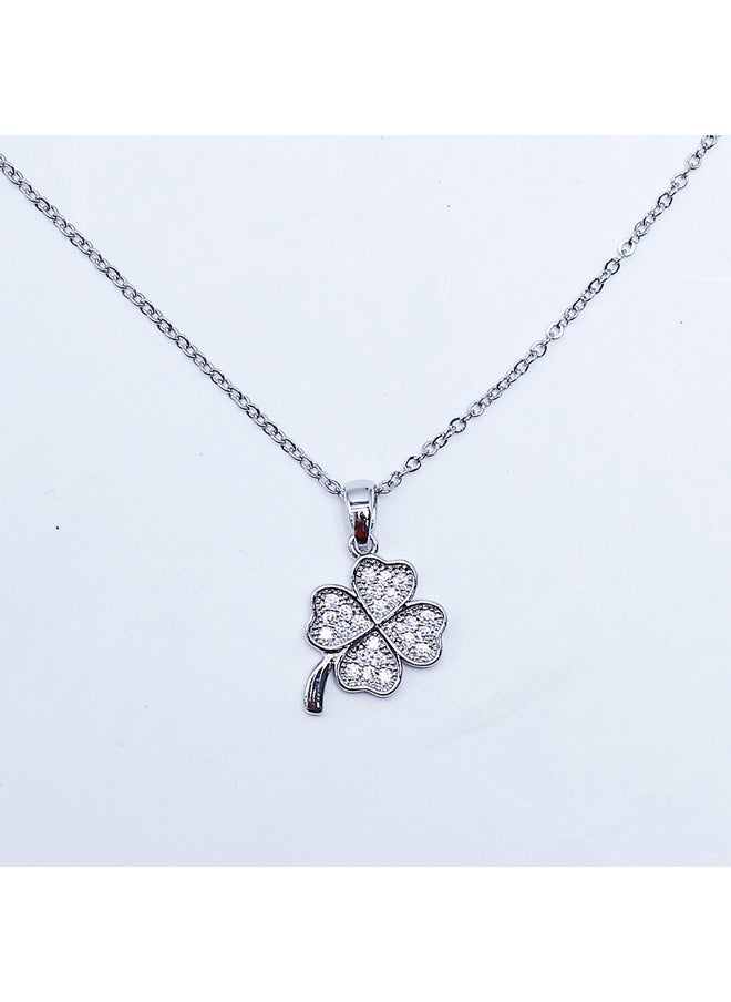 FLUFFY Flower Soft Necklaces Of Fluffy Women's Accessories-Silver  - Image 2