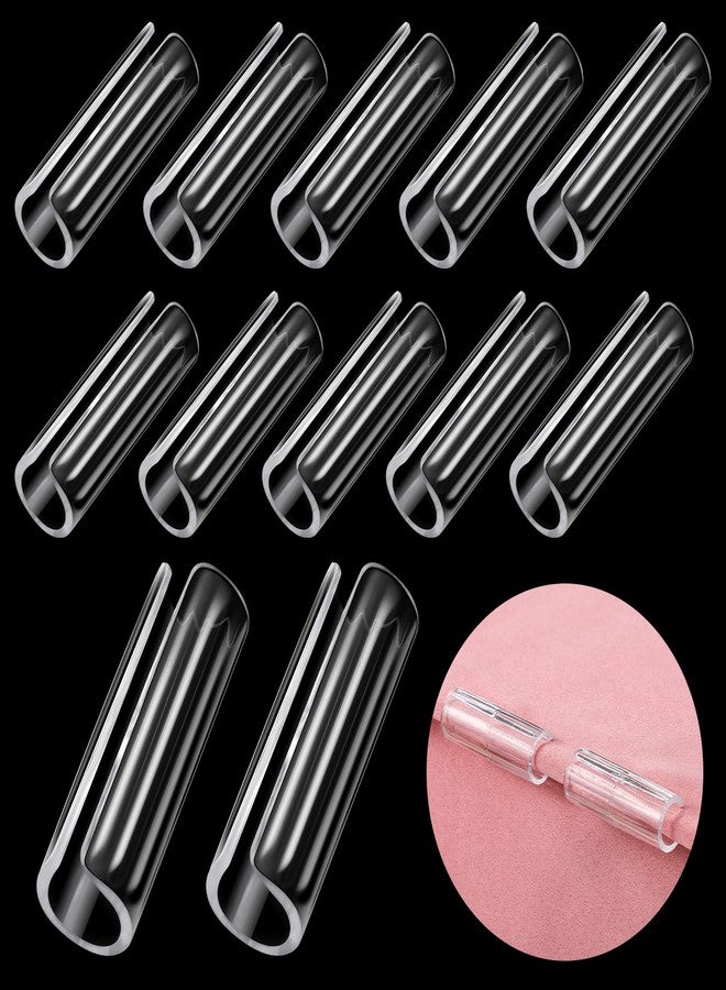 Yookeer 12 Pcs Bed Sheet Grippers Holders Bed Clips Mattresses Fasteners for Keeping Sheets and Mattresses Snug, Clear - Image 1