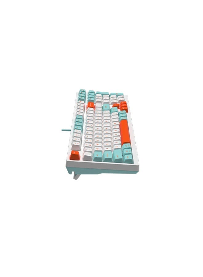 A4TECH FS300 Hot‑Swappable Mechanical Keyboard – 98‑Key Compact Layout, White Backlit, FS Switches (3/5‑Pin), OS Switchable (Windows / Mac), Gasket Build, Quiet Silent Typing - Image 5