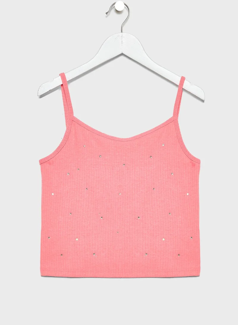 RIVER ISLAND Kids Embellished Crop Top