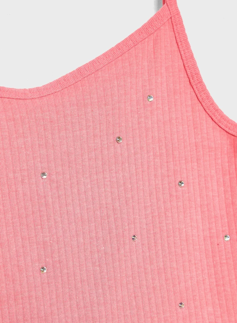RIVER ISLAND Kids Embellished Crop Top