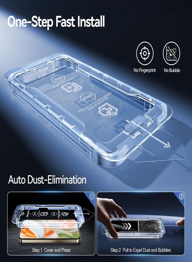 SMARTDEVIL [3+1 Pack Screen Protector For Google Pixel 9 Pro XL With Camera Lens Protector, FingerPrint Reader Compatible, Clear 9H Tempered Glass Film, Fast & Easy Installation, Alignment Frame - Image 4