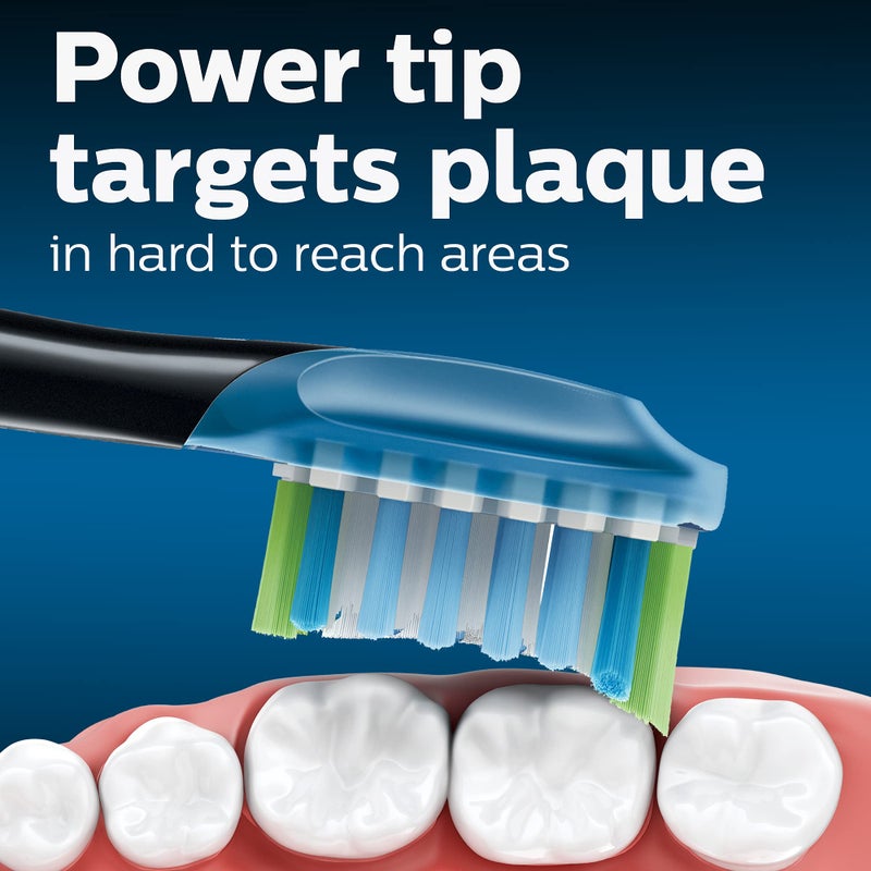Sonicare رؤوس فرشاة الأسنان البديلة الأصلية من فيليبس سونيكير C3 للتحكم في البلاك، 4 رؤوس فرشاة، أسود، HX9044/95 - Image 3