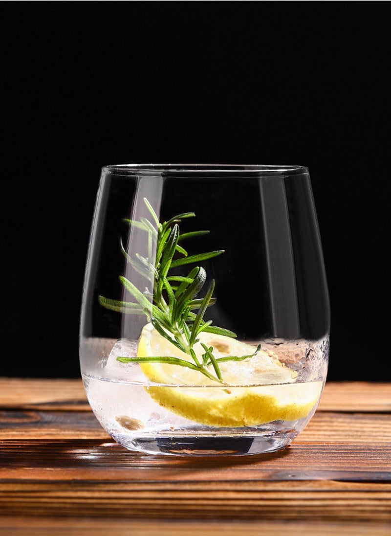 Glass Set, Set Of Six, Egg-Shaped Household And Commercial Cups, Can Be Used For Drinking Water, Coffee, Tea, Juice, Milk, 350ML - Image 4