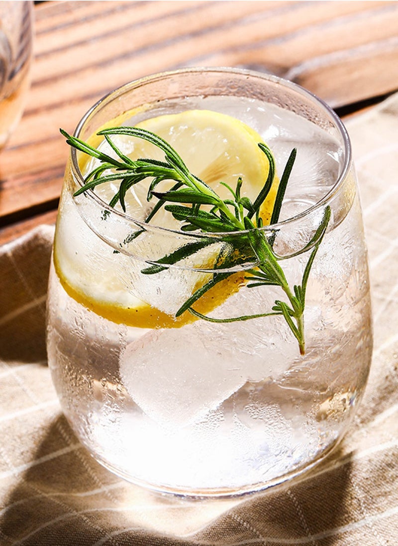 Glass Set, Set Of Six, Egg-Shaped Household And Commercial Cups, Can Be Used For Drinking Water, Coffee, Tea, Juice, Milk, 350ML - Image 5