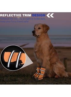 erorex Dog Boots for Medium Large Dogs, Waterproof Winter Dog Shoes with Nonslip Rubber Soles & Reflective Straps, Outdoor Sports Pet Booties High-Ankle Paw Protectors for Walking, Hiking, Running  - Image 2