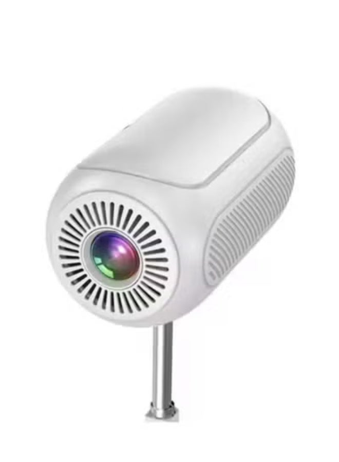 Smartbarry HT10 Portable LED Projector – Supports 4K Input, Wireless/Wired Casting, HiFi Sound, Hidden Bracket – White - Image 1