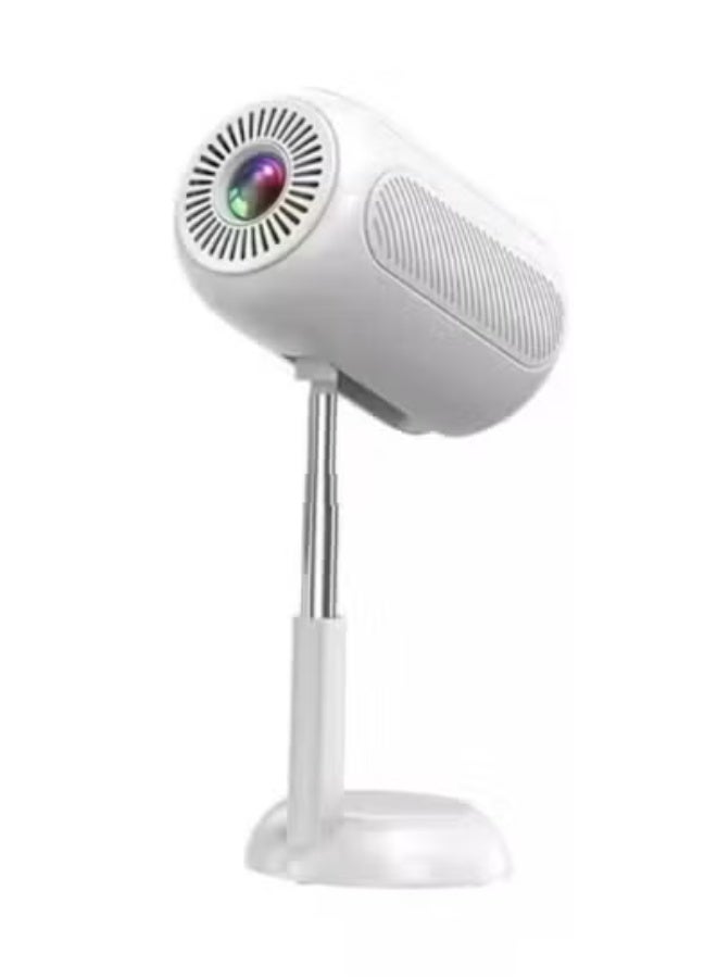 Smartbarry HT10 Portable LED Projector – Supports 4K Input, Wireless/Wired Casting, HiFi Sound, Hidden Bracket – White - Image 2