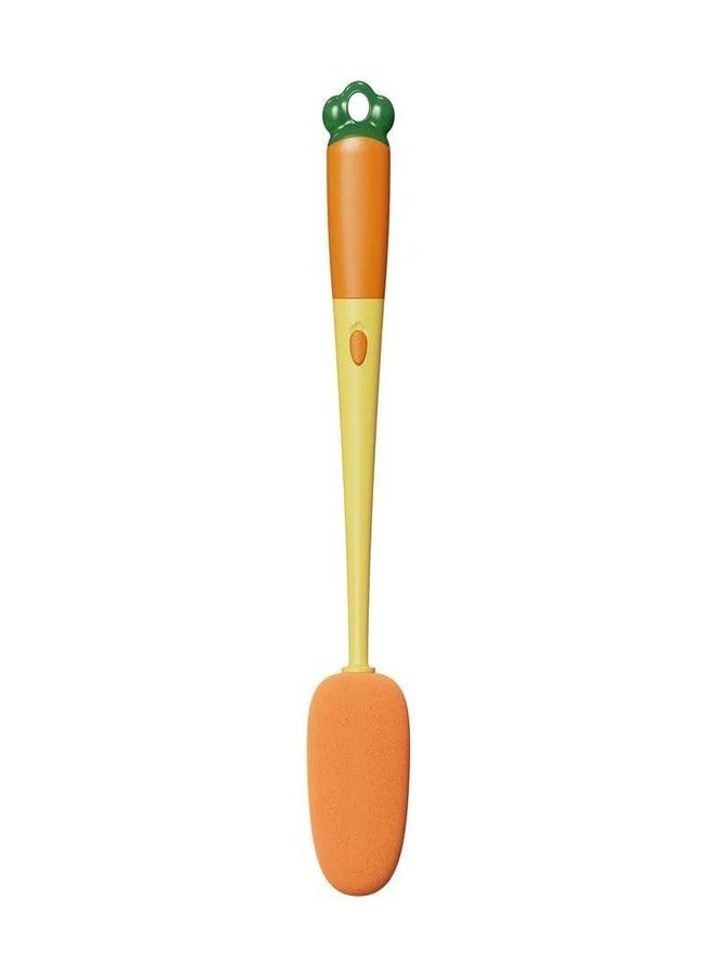 Orrda 3 in 1 Multifunctional Sponge Cleaning Cup Brush | Carrot Design Cleaning Sponge Brush, Cute Creative Cup Cleaning Brush for Home (1 Psc_Multicolor) - Image 1