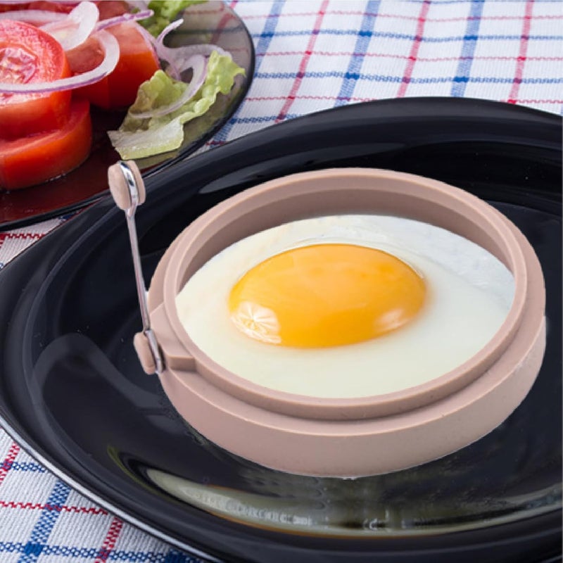 YOLCAR 4-Pack Nordic Silicone Egg Rings, Non-Stick Egg Mold - 4 Inch, Colorful - Image 5