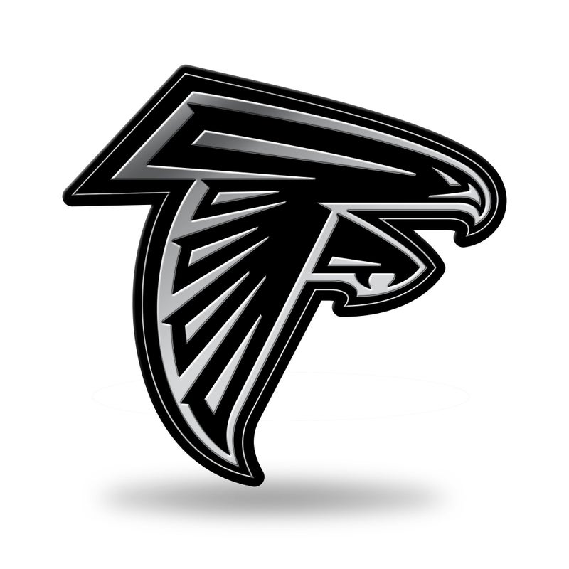 Rico Industries NFL Atlanta Falcons Chrome Finished Auto Emblem 3D Sticker Silver - Image 2