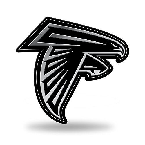 Rico Industries NFL Atlanta Falcons Chrome Finished Auto Emblem 3D Sticker Silver - Image 1