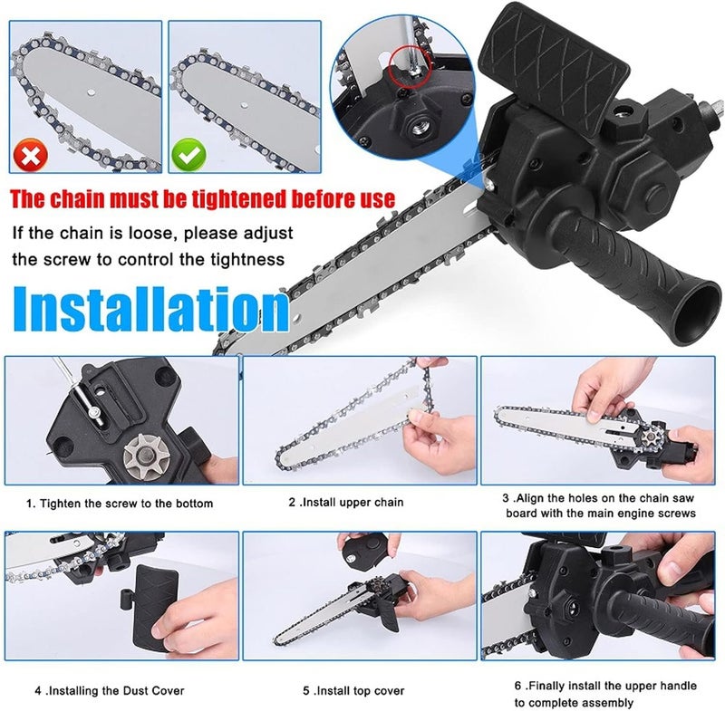 Ejoyous Saw Conversion Head Adapter, Stainless Steel Saw Converter Electric Drill Cutting Attachment for DIY (For 4in Electric Drill) - Image 2