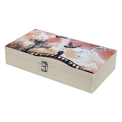 Hard Craft PU Luxury Print on Premium Leather With Exquisite Look Watch Case Storage Collection Wrist Watch Display Box Organizer for Men and Women 12 Slots (Romantic Couple) - Image 4