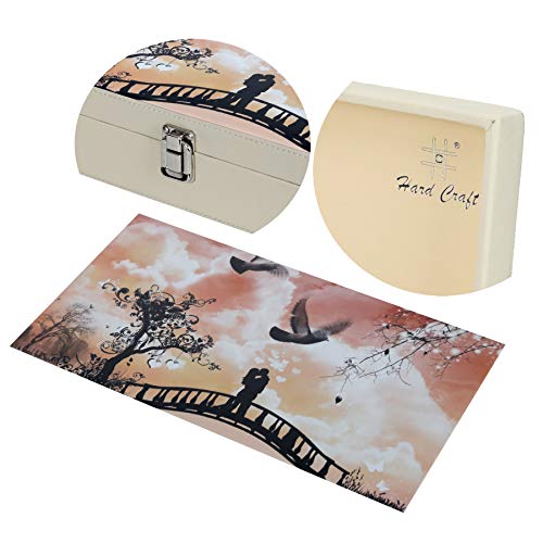 Hard Craft PU Luxury Print on Premium Leather With Exquisite Look Watch Case Storage Collection Wrist Watch Display Box Organizer for Men and Women 12 Slots (Romantic Couple) - Image 5