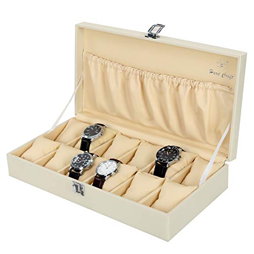 Hard Craft PU Luxury Print on Premium Leather With Exquisite Look Watch Case Storage Collection Wrist Watch Display Box Organizer for Men and Women 12 Slots (Romantic Couple) - Image 2