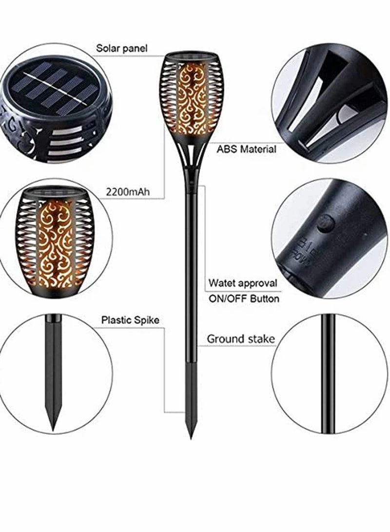 Y&D Solar Lights Outdoor Waterproof Security Flickering Dancing Flame Landscape Lighting Dusk to Dawn Auto On Off for Garden Patio Deck Yard Driveway (1PCS) - Image 3