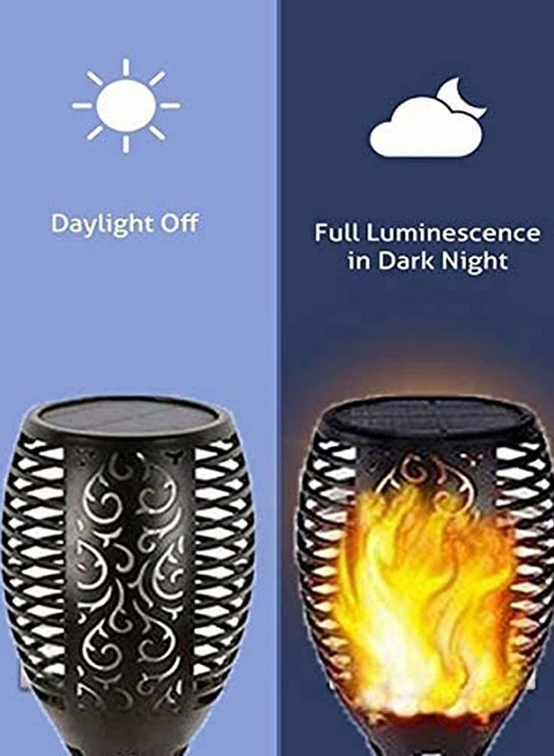Y&D Solar Lights Outdoor Waterproof Security Flickering Dancing Flame Landscape Lighting Dusk to Dawn Auto On Off for Garden Patio Deck Yard Driveway (1PCS) - Image 4
