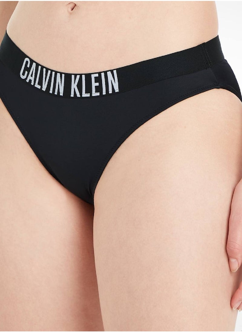 CALVIN KLEIN - Calvin Klein Women's Bikini Bottom - Classic - Swimwear - Polyamide , Black - Image 1