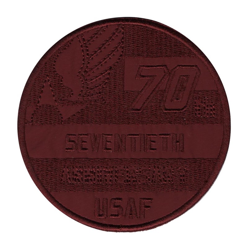USAF 70th Anniversary Applique Embroidered Sewon Patch Size 9cm x 9cm for Jackets Caps TShirts Bags Jeans Pants Outdoor Clothing Imported from Malaysia 1 Piece Code M26  - Image 1