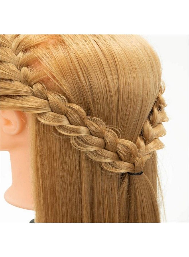 Foreign Holics 26"28" Mannequin Head Hair Styling Training Head Manikin Cosmetology Doll Head Synthetic Fiber Hair And Free Clamp Holder (M9) - Image 3