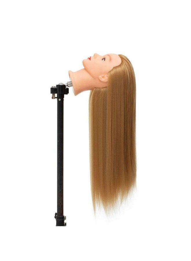 Foreign Holics 26"28" Mannequin Head Hair Styling Training Head Manikin Cosmetology Doll Head Synthetic Fiber Hair And Free Clamp Holder (M9) - Image 5