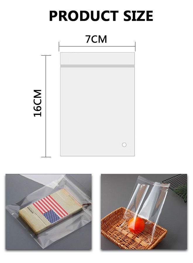 HAWAWA Clear Cellophane Bags Plastic Self Sealing OPP Cellophane Poly Bags Self Adhesive Plastic Bags for Packing Products, Clothes, jewelry，Small Business 7x16cm 200pcs  - Image 5