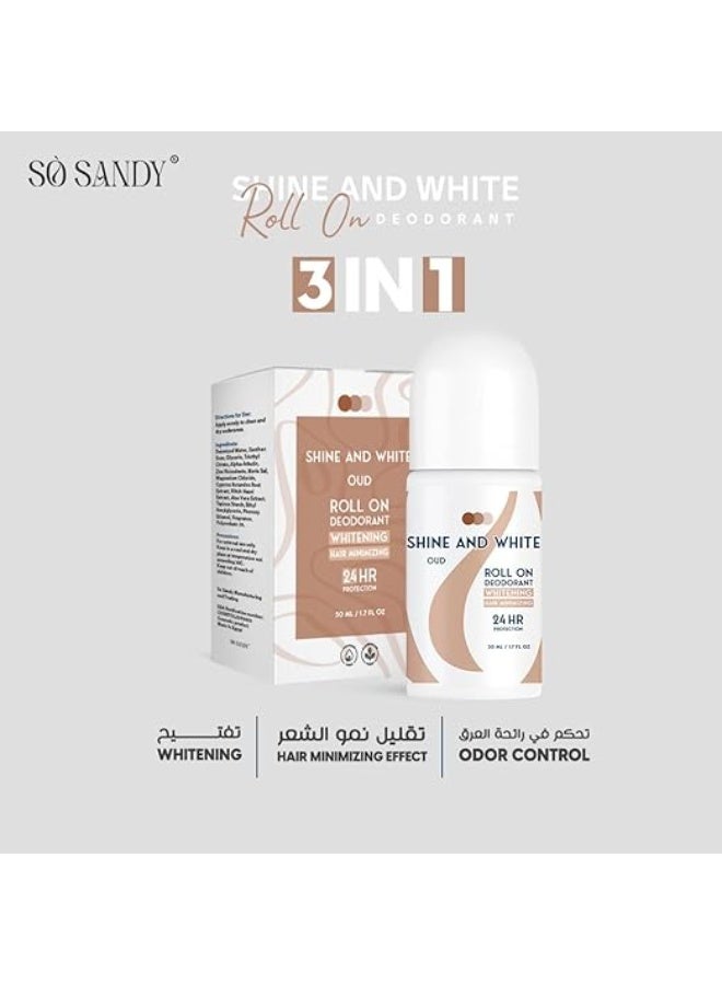 So Sandy Roll-On Deodorant with Oud Scent for Freshness and Confidence | Helps Reduce Odor, Supports a Brighter-Looking Underarm Tone, Smooth Texture, Quick-Drying and Gentle for Daily Use - Image 3