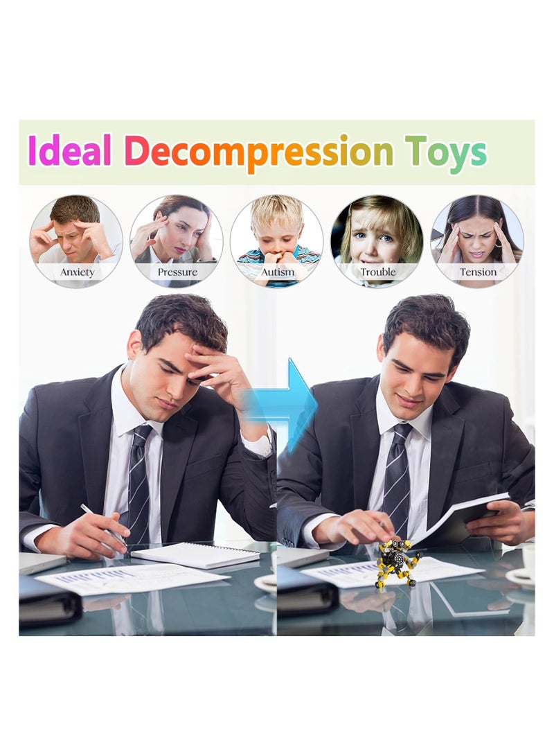 Bukela 4-Piece Transformable Fidget Spinners - Stress Relief Sensory Toys for Kids & Adults, Bulk Party Favors for Boys/Girls (Fingertip Gyro Design) - Image 3