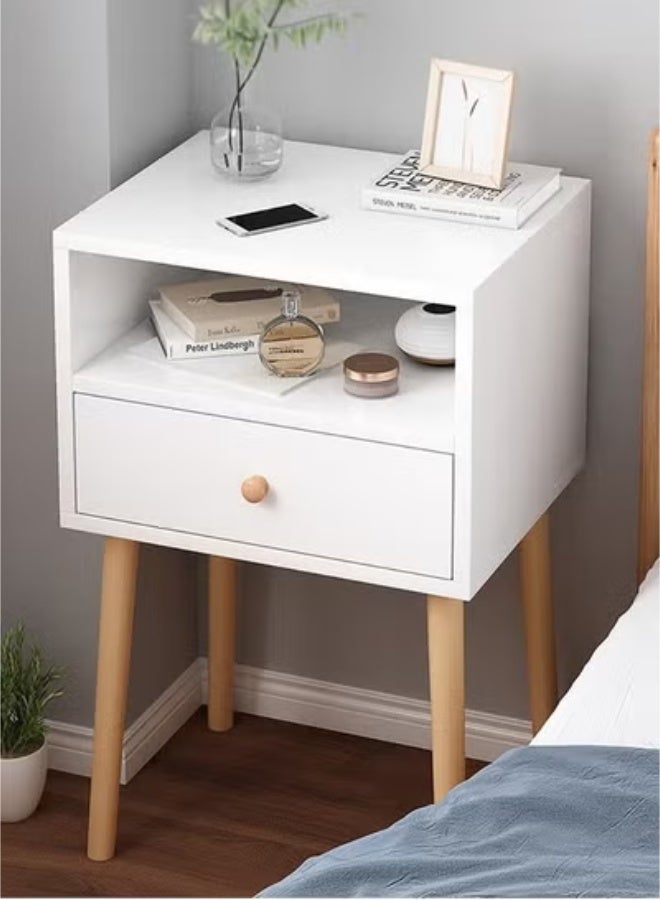 Beauenty 40*30*60cm Nightstand Large-capacity MDF Engineering Board Storage Home Bedside Coffee Table And Nightstand With Drawer - Image 1