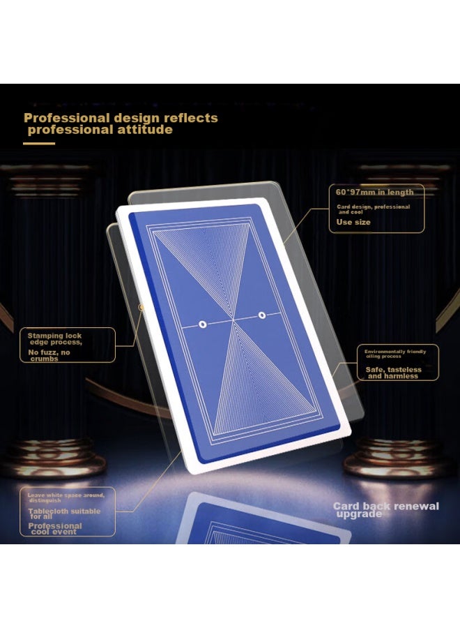 Win eight Winning Eight Guandan أوراق لعب خاصة، ورق أساس أزرق مخصص للمسابقات ذو ملمس متين ومزخرف من الجهتين، 10 عبوات - Image 2