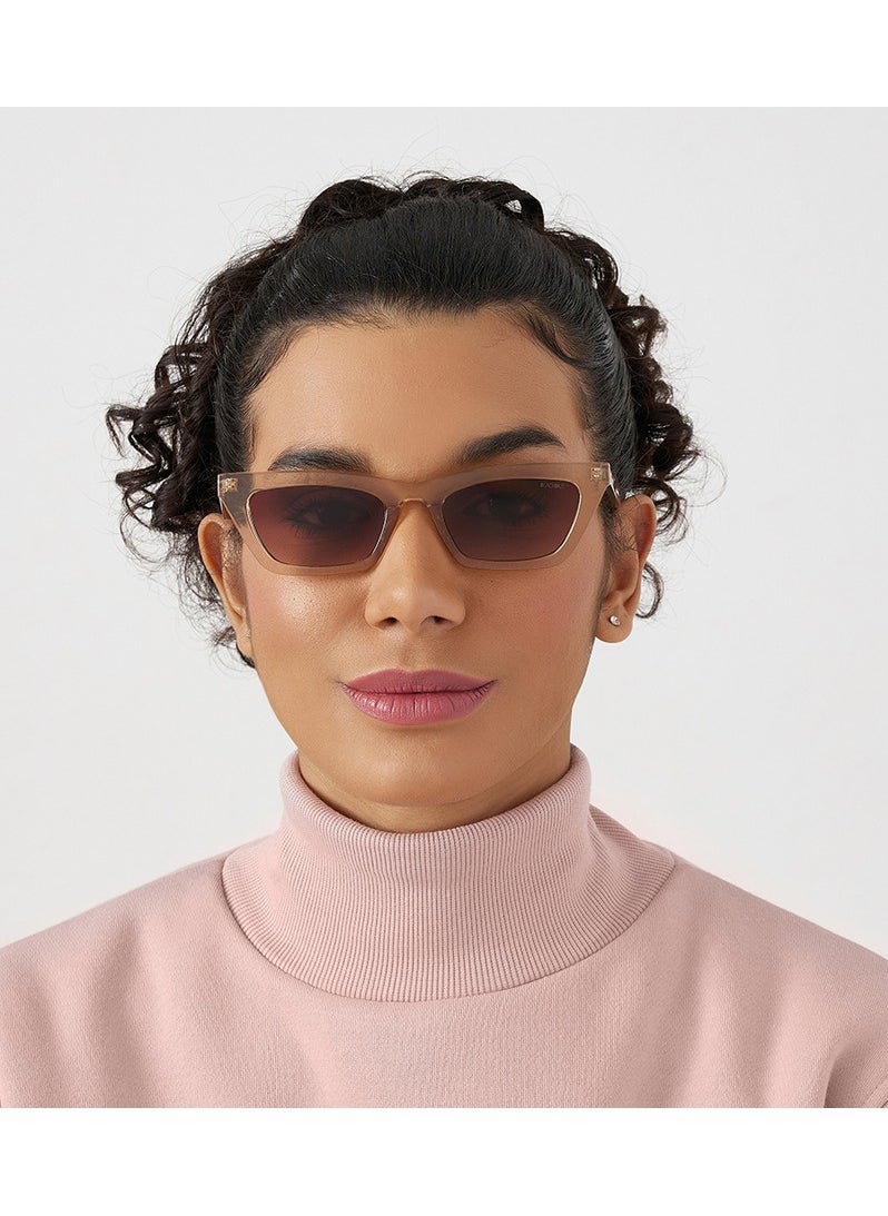 Blackout BlackOut BARE,Women Sunglasses, Cat Eye Sunglasses, UV Protection: UV400 (Beige,Brown)  - Image 4