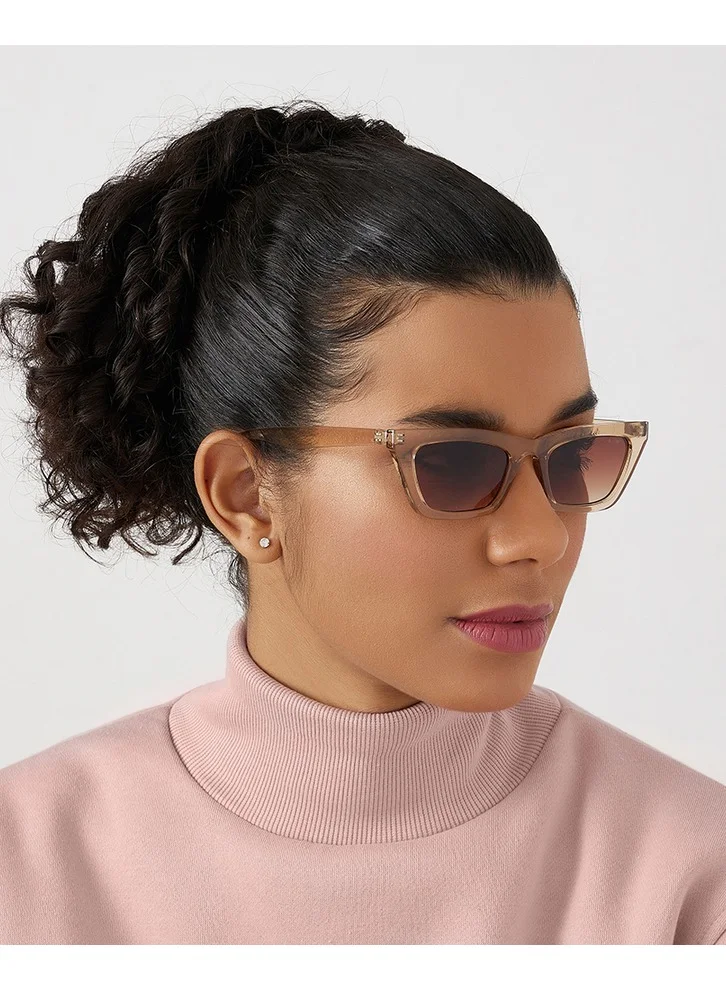 Blackout BlackOut BARE,Women Sunglasses, Cat Eye Sunglasses, UV Protection: UV400 (Beige,Brown)