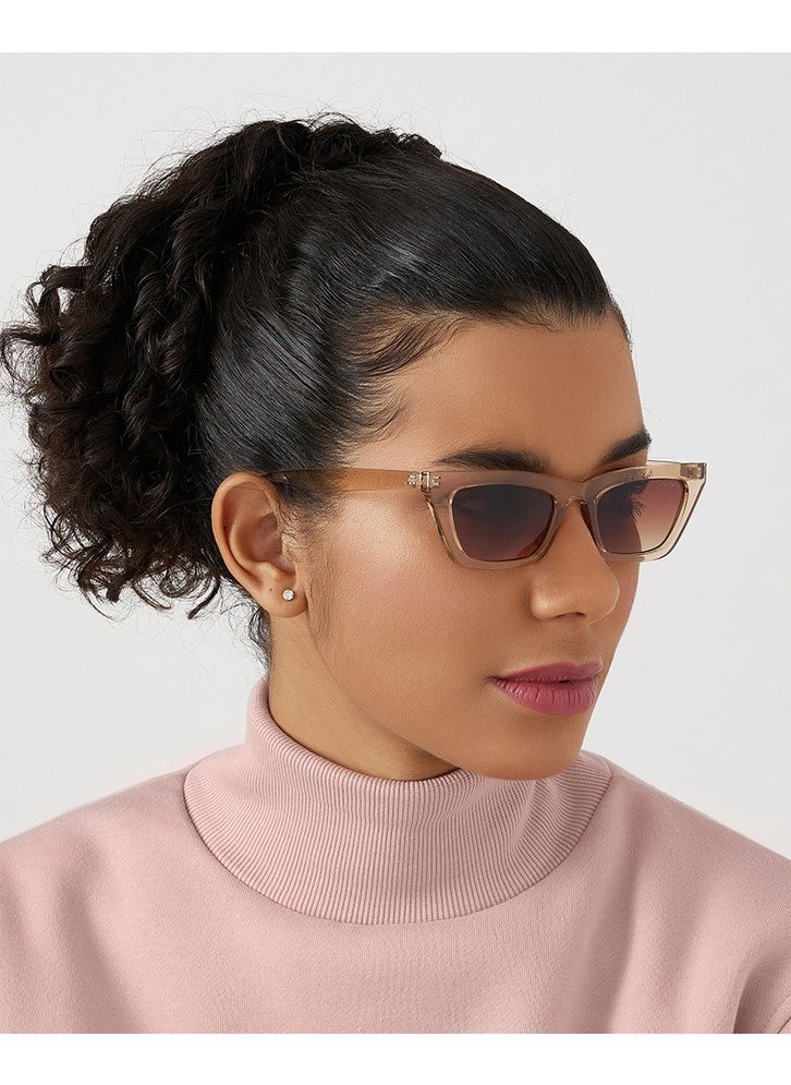 Blackout BlackOut BARE,Women Sunglasses, Cat Eye Sunglasses, UV Protection: UV400 (Beige,Brown)  - Image 5